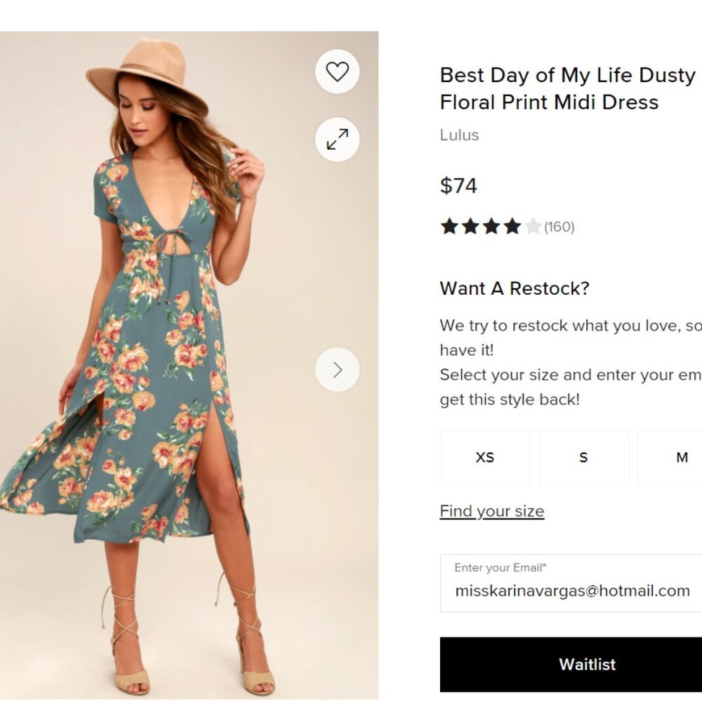 Lulus Sage Floral Print Midi Dress